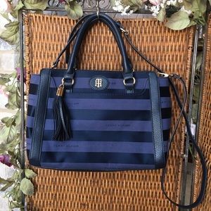 Toy Hilfiger navy handbag w/ optional strap